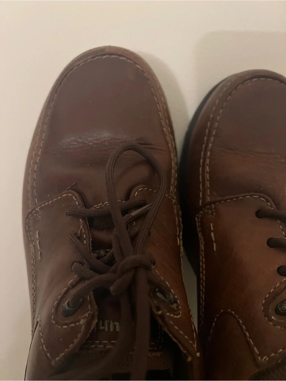 New Balance Brown Leather Lace-Up Boat Shoes